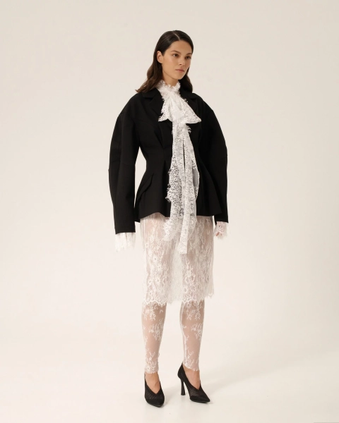 Юбка из кружева Anmuse, цвет: белый, SKT24W123-WHT купить онлайн