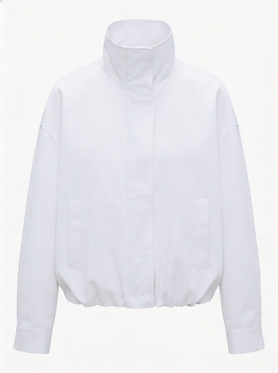 Хлопковый бомбер объемного кроя Marou, цвет: белый, Mar_26030203 купить онлайн