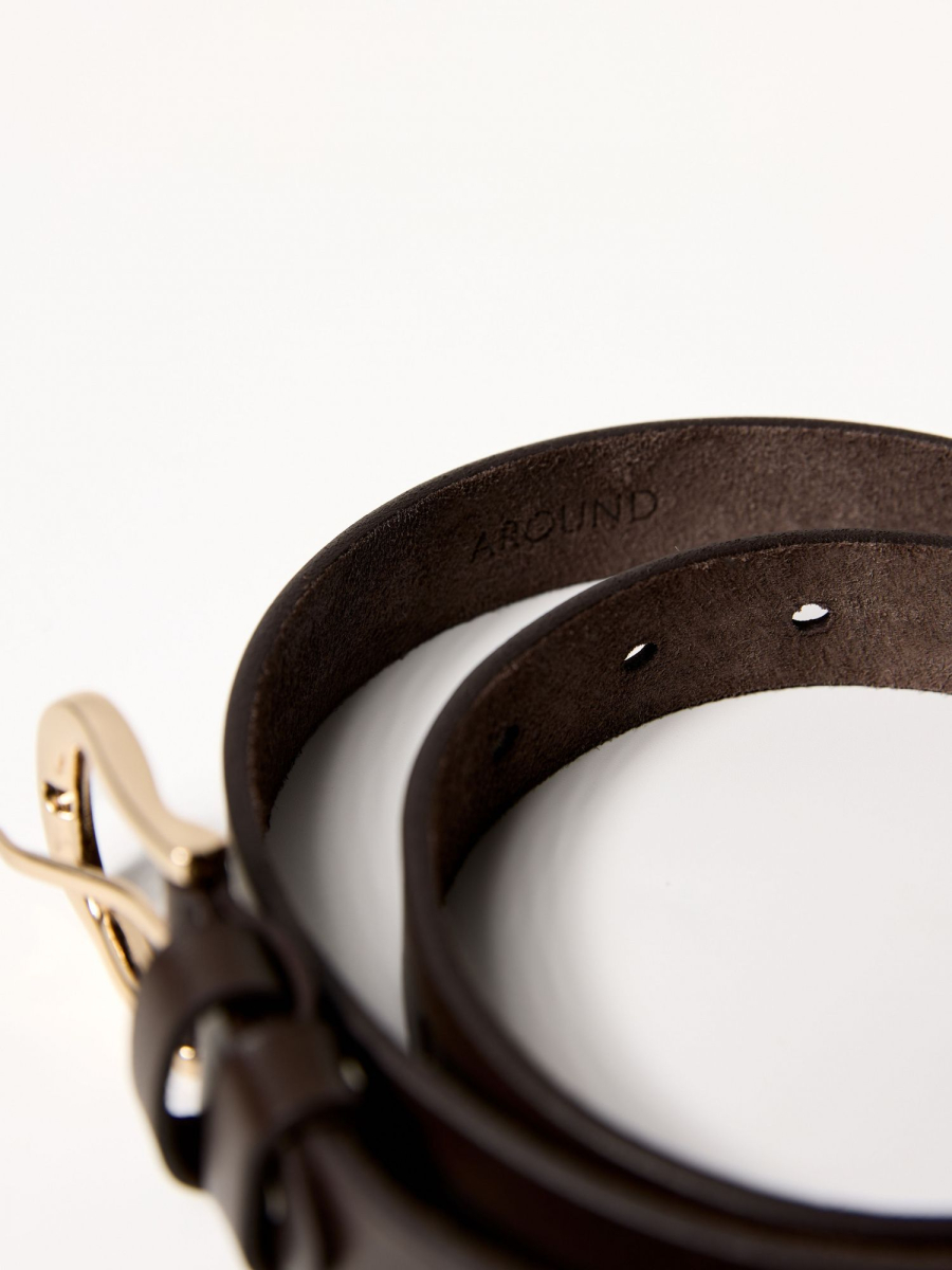 Ремень из натуральной кожи AROUND, цвет: коричневый 2_2L01 купить онлайн