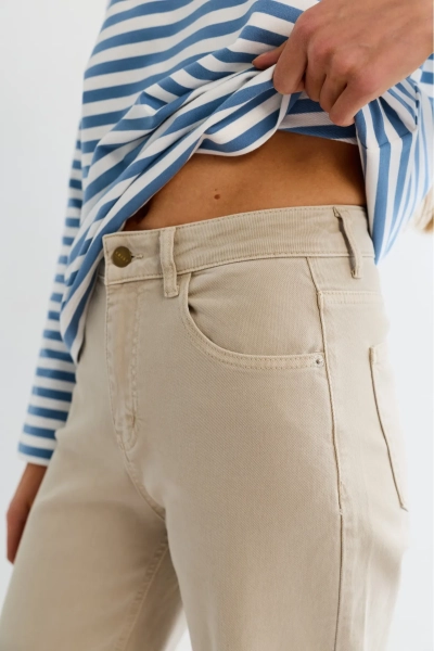 Джинсы прямые Erist store, цвет: бежевый, НФ-00003245 купить онлайн