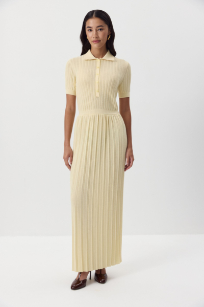 Платье-поло с шерстью