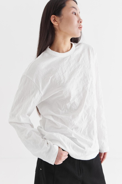 Лонгслив «Бумага» CULTBASE, цвет: белый,  купить онлайн