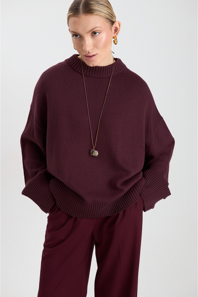 Джемпер оверсайз MIA AIM, цвет: Бордовый, MIA593 купить онлайн