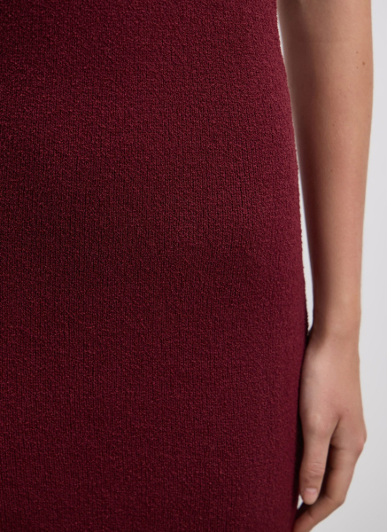 Платье фактурной вязки из хлопка ALL WE NEED, цвет: Бордовый,  купить онлайн