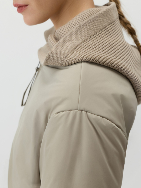 Утепленное полупальто с капюшоном Conso, цвет: бежевый, SEM 260107 - бежевый купить онлайн