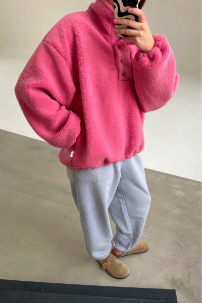 Анорак плюшевый Erist store, цвет: розовый, НФ-00003301 купить онлайн