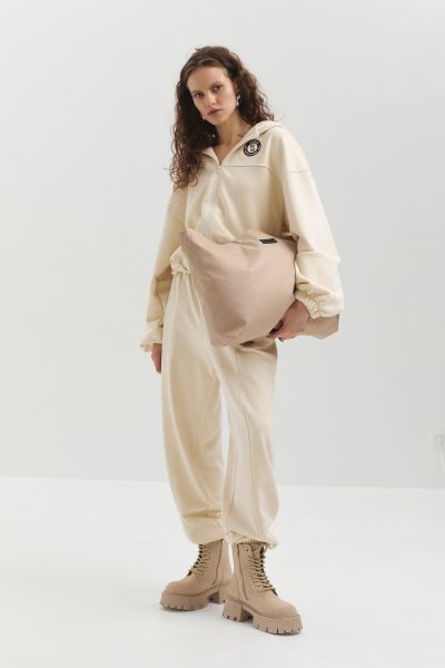 Худи из футера marte, цвет: бежевый,  купить онлайн