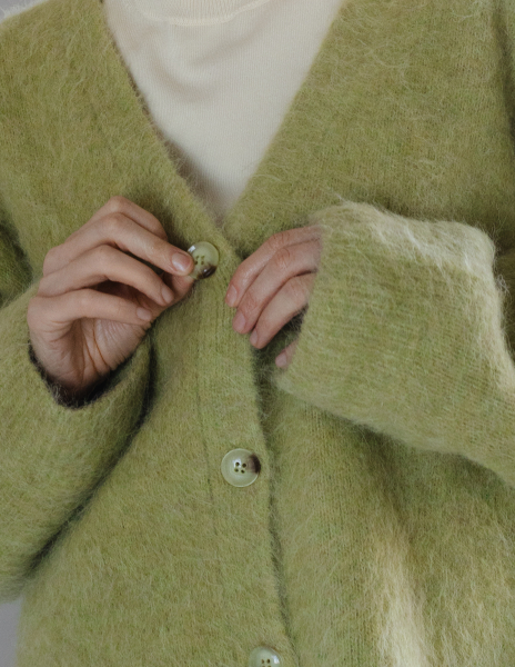 Кардиган альпака VLVT, цвет: зеленый, 00-00005307 купить онлайн