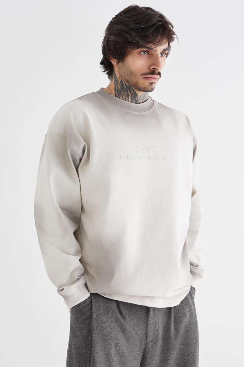 Лонгслив «Камень» CULTBASE, цвет: серый,  купить онлайн