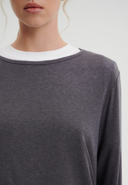 Лонгслив свободного кроя CHUBA, цвет: серый,  купить онлайн