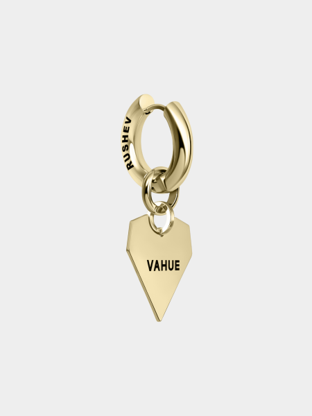 Моносерьга Сердце с надписью RUSHEV RSHV_MONO_HV1G купить онлайн