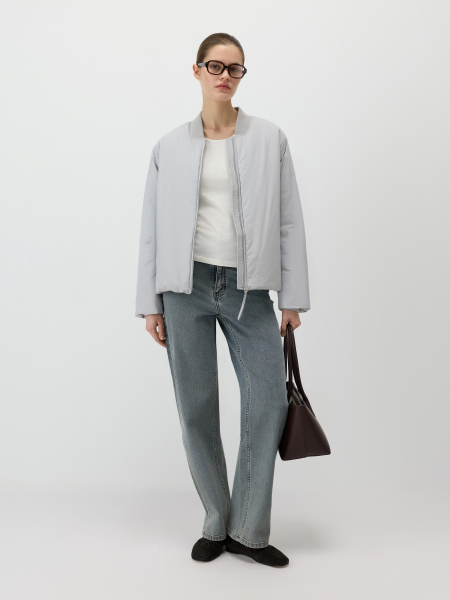 Утепленная куртка-бомбер Conso, цвет: серый, SES 260106 - серый купить онлайн