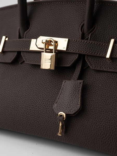 Сумка из зернистой кожи brand salad, цвет: коричневый J-704-PHR 7618 купить онлайн