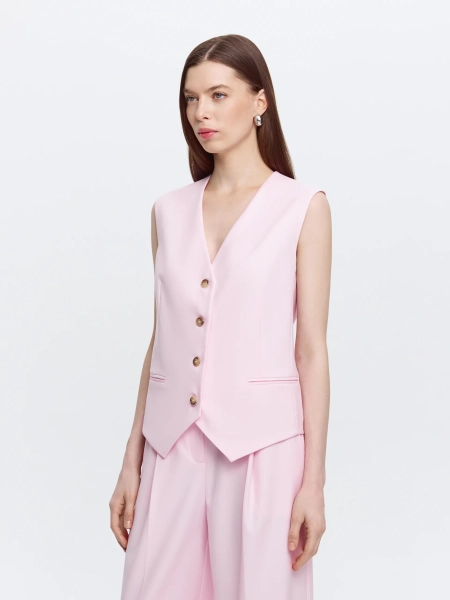Жилет прямого силуэта ANNA PEKUN, цвет: розовый, 11.2409.300 купить онлайн
