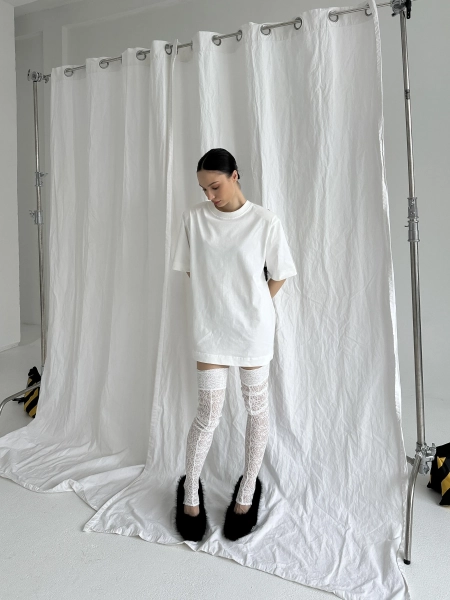 Чулки кружевные MIARTLAND, цвет: молочный НФ-00000831 купить онлайн