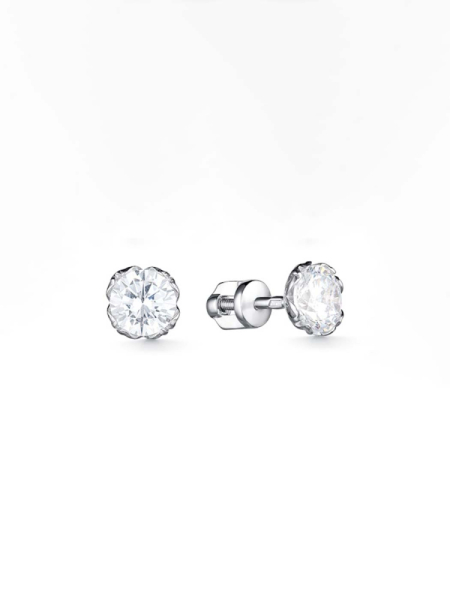 Пусеты с фианитами