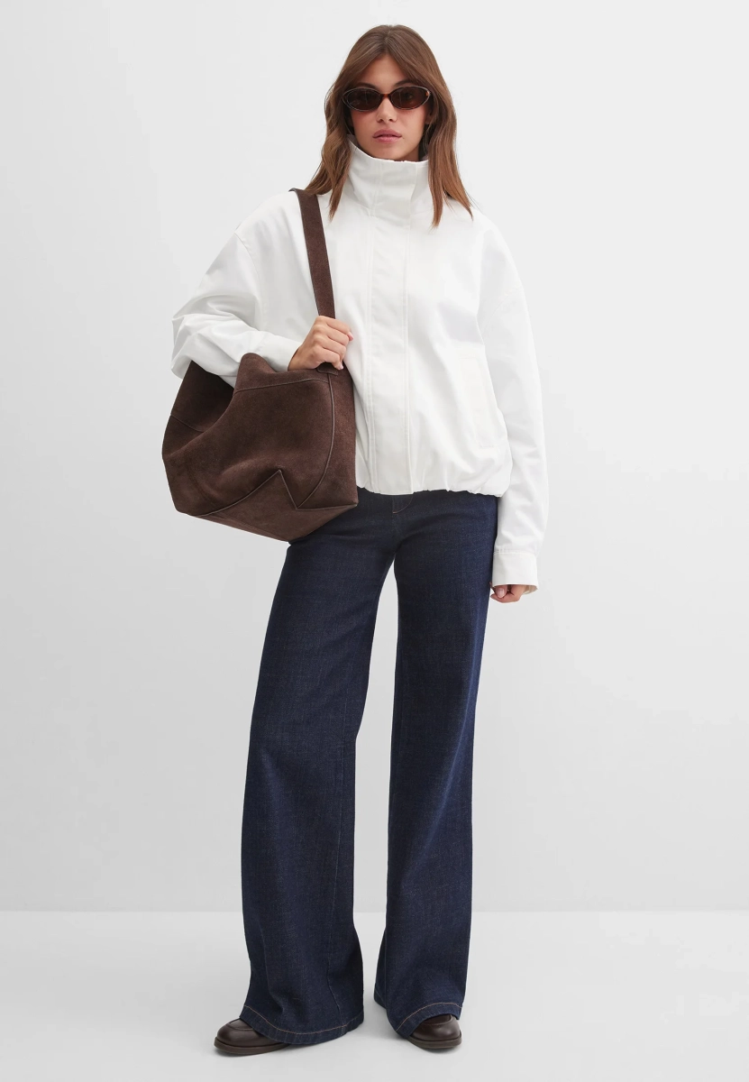 Хлопковый бомбер объемного кроя Marou, цвет: белый, Mar_26030203 купить онлайн