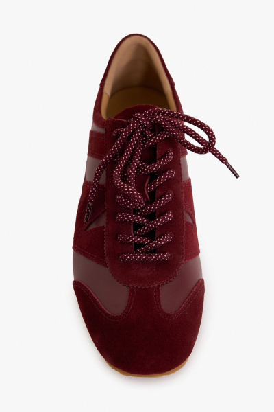 Кроссовки из натуральной кожи и замши Lera Nena, цвет: Бордовый LN.501.18956.330 купить онлайн