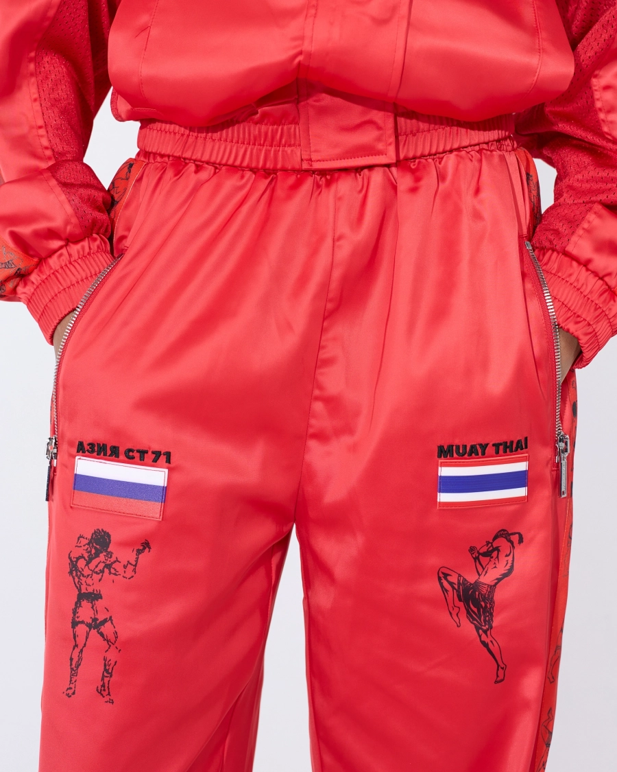 Костюм женский МУАЙ-ТАЙ ASIA ST 71, цвет: красный, Ast71.suit-Thai-w-red купить онлайн