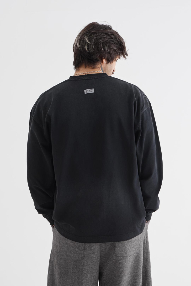 Лонгслив «Камень» CULTBASE, цвет: Черный,  купить онлайн