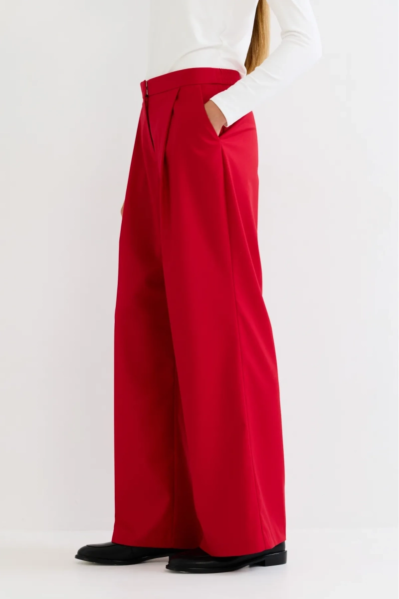 Брюки классические на резинке Erist store, цвет: красный, НФ-00003091 купить онлайн