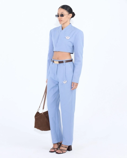 Брюки женские прямые из канваса ASIA ST 71, цвет: синий, Ast71.pants-canvas-ss-w-blue купить онлайн