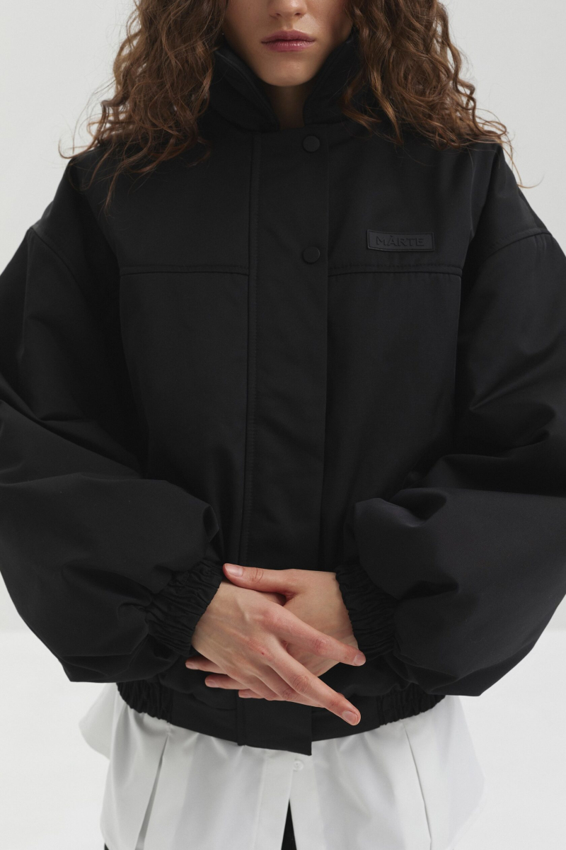 Бомбер укороченный marte, цвет: Черный,  купить онлайн