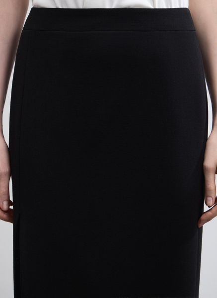 Юбка миди с разрезом ALL WE NEED, цвет: Черный,  купить онлайн