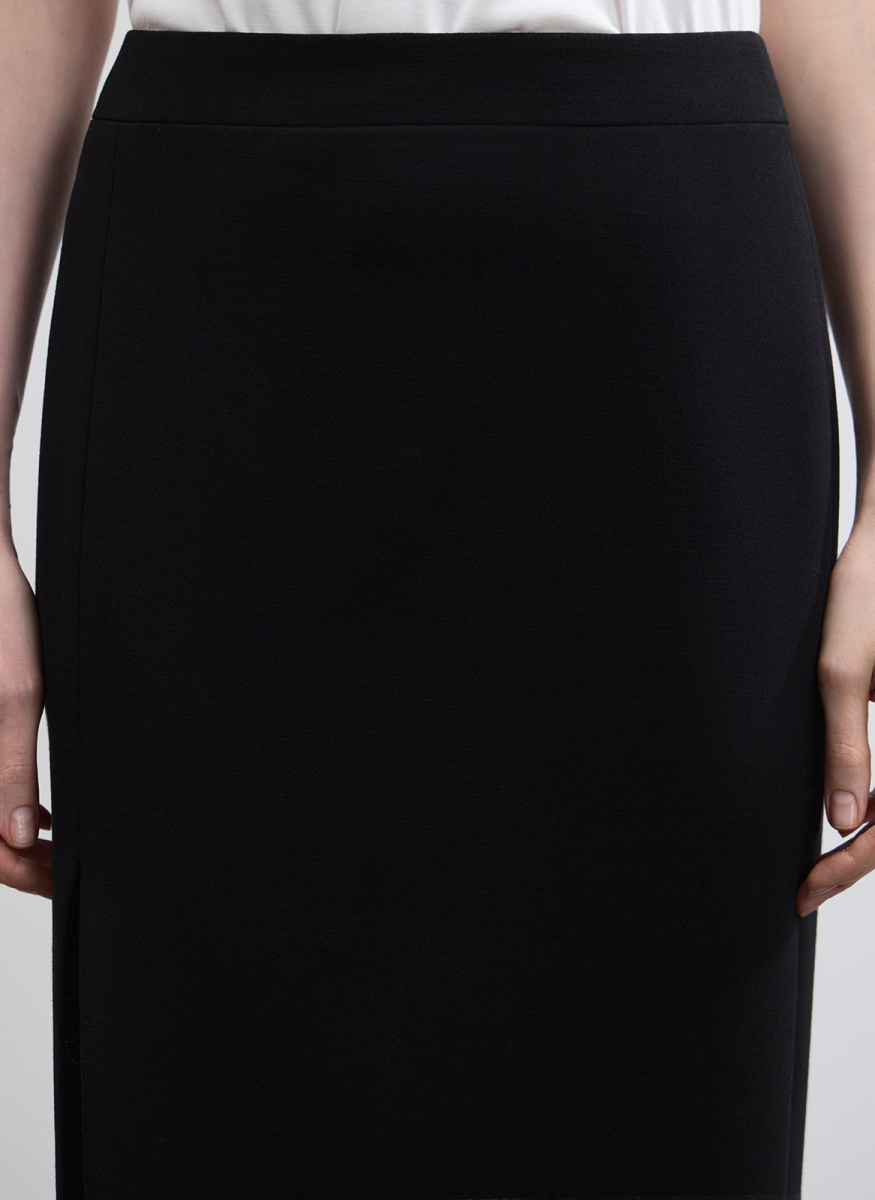 Юбка миди с разрезом ALL WE NEED, цвет: Черный,  купить онлайн