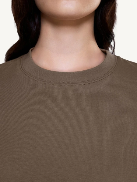 Женская футболка оверсайз MUTED, цвет: коричневый, 904463.WTSH0011_Brown купить онлайн