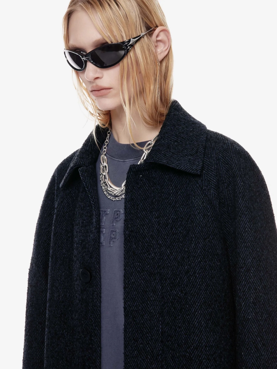 Однобортное пальто оверсайз из шерсти p.p.s., цвет: мультиколор, 1114.000.00.00.024 купить онлайн