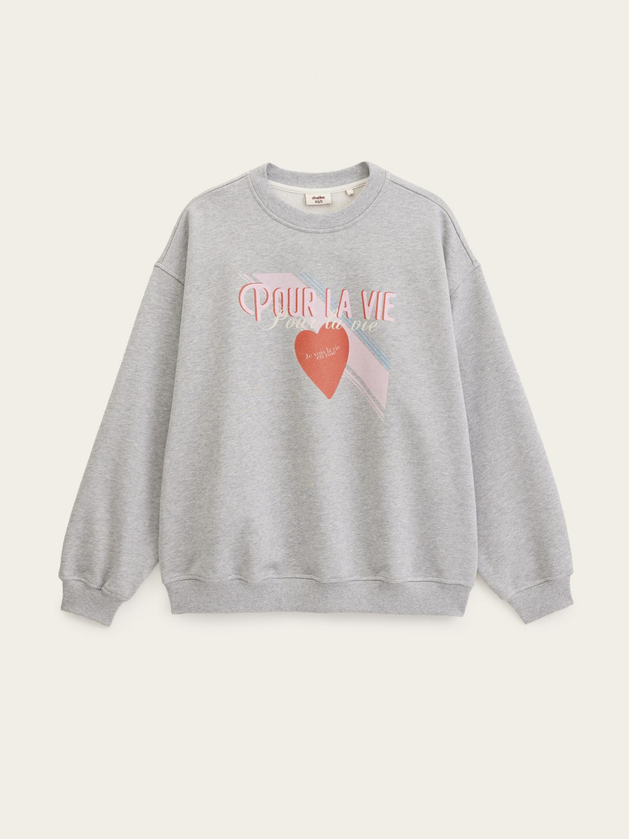 Свитшот женский Chaika, цвет: серый, SS26SS01-115 купить онлайн