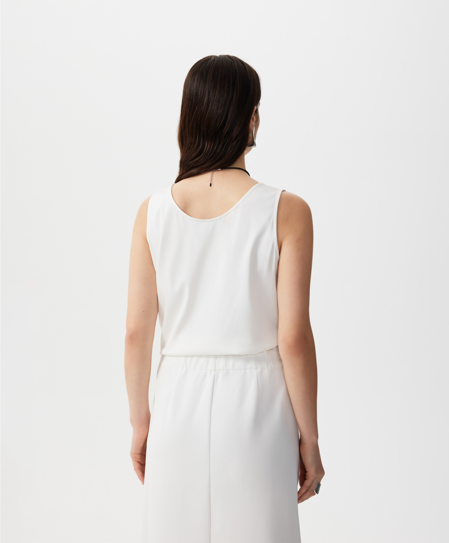 Топ с матовым блеском GLVR, цвет: белый, 126G21GAC2410 купить онлайн