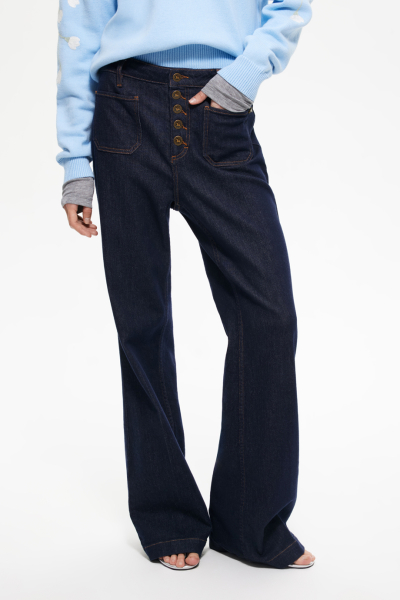 Джинсы-клёш DREAMS BY ALENA AKHMADULLINA, цвет: синий, 225105080204192/116000 купить онлайн