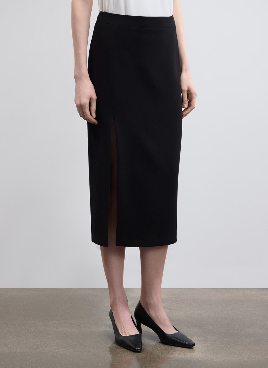 Юбка миди с разрезом