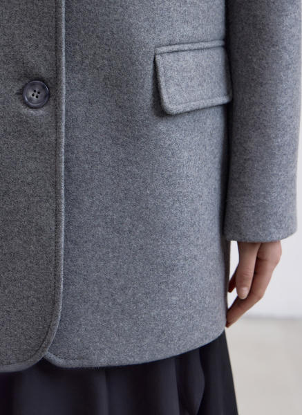 Полупальто объемного силуэта ALL WE NEED, цвет: Светло-серый, 2602W5173-04 купить онлайн