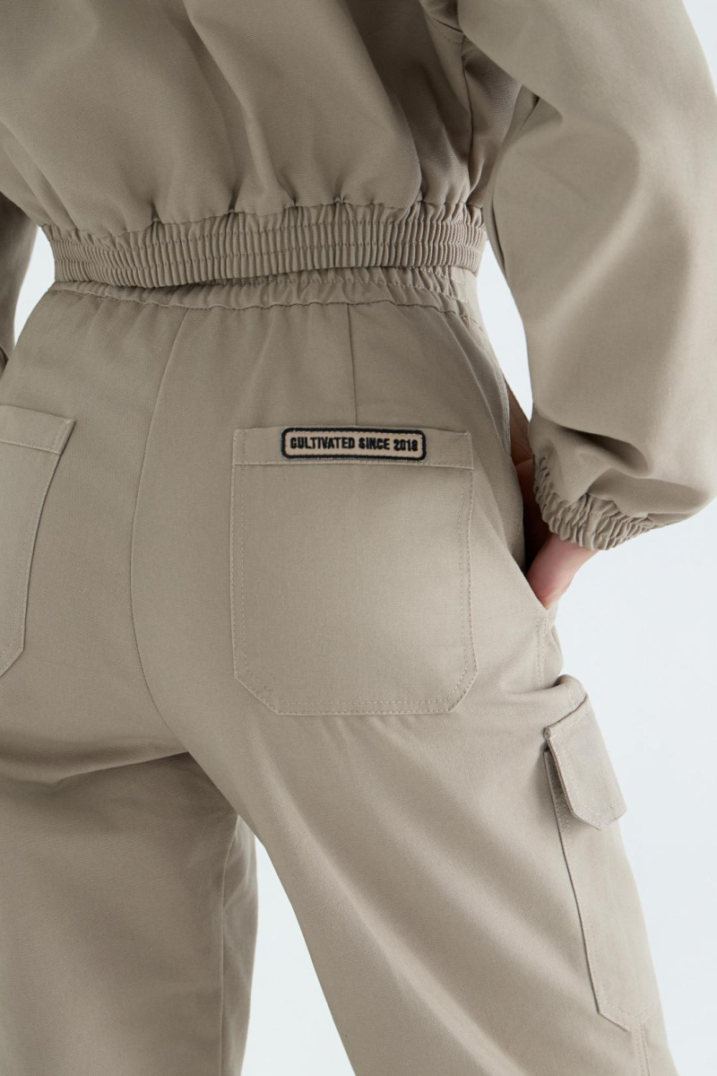 Брюки женские милитари CULTBASE, цвет: бежевый,  купить онлайн