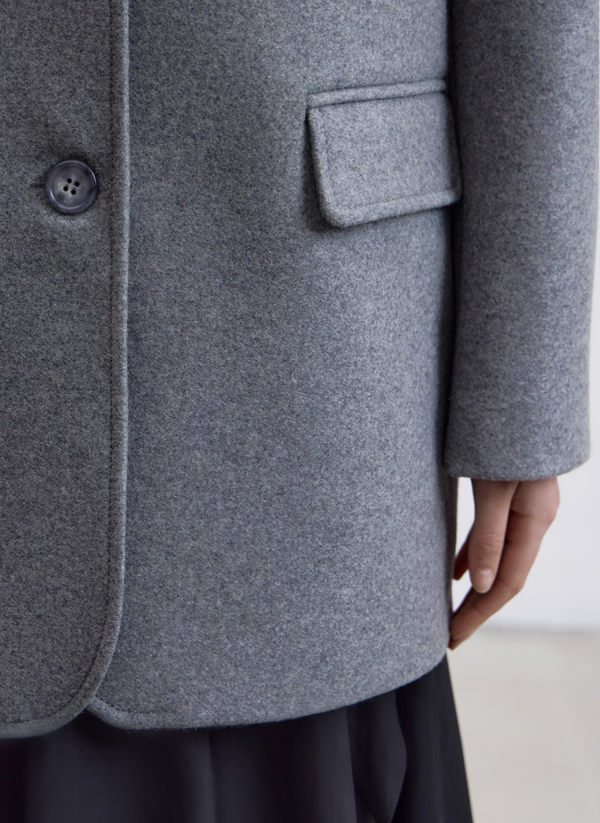 Полупальто объемного силуэта ALL WE NEED, цвет: Светло-серый, 2602W5173-04 купить онлайн