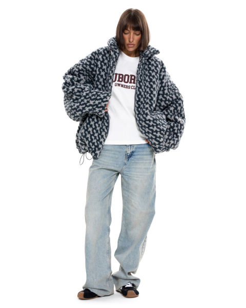 Бомбер Паттерн удлиненный Suborbia, цвет: графит, 007274 купить онлайн