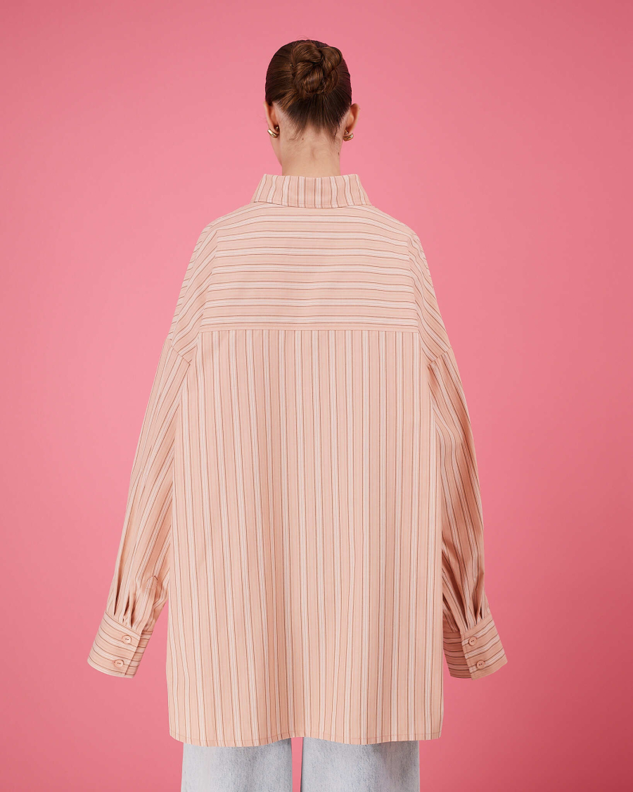 Рубашка макси оверсайз #32 TABOO, цвет: бежевый, Rub32 купить онлайн