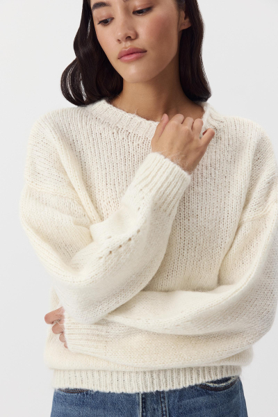 Джемпер из шерсти мериноса Charmstore, цвет: ванильный, 303-41898-113 купить онлайн Джемпер из шерсти мериноса Charmstore, цвет: ванильный, 303-41898-113 купить онлайн