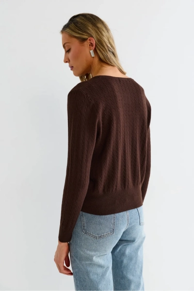 Кардиган тонкий Erist store, цвет: коричневый, НФ-00003177 купить онлайн