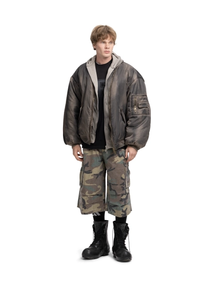 Бомбер HOODED BOMBER ABC, цвет: серый, 00-293 купить онлайн