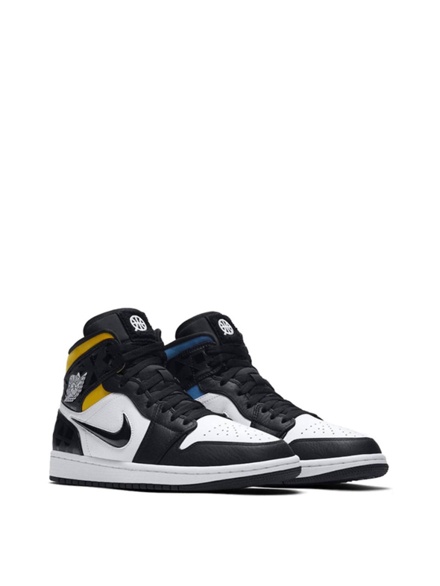 Кроссовки Air Jordan 1 Mid shvetsov store, цвет: белый/черный CJ9219-001 | новая мужская коллекция купить онлайн