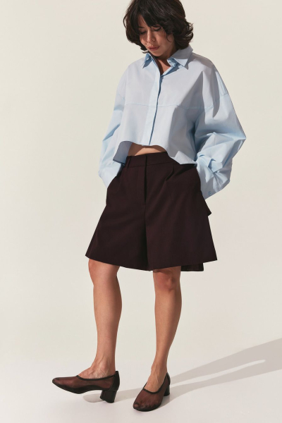 Шорты из смесовой вискозы TOPTOP, цвет: Бордовый, TT.039.17931.330 купить онлайн