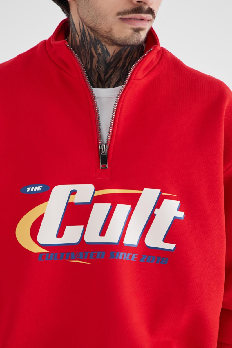 Анорак с принтом CULTBASE, цвет: красный,  купить онлайн