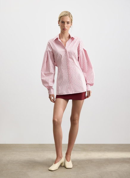 Рубашка с объемным рукавом ALL WE NEED, цвет: розовый,  купить онлайн