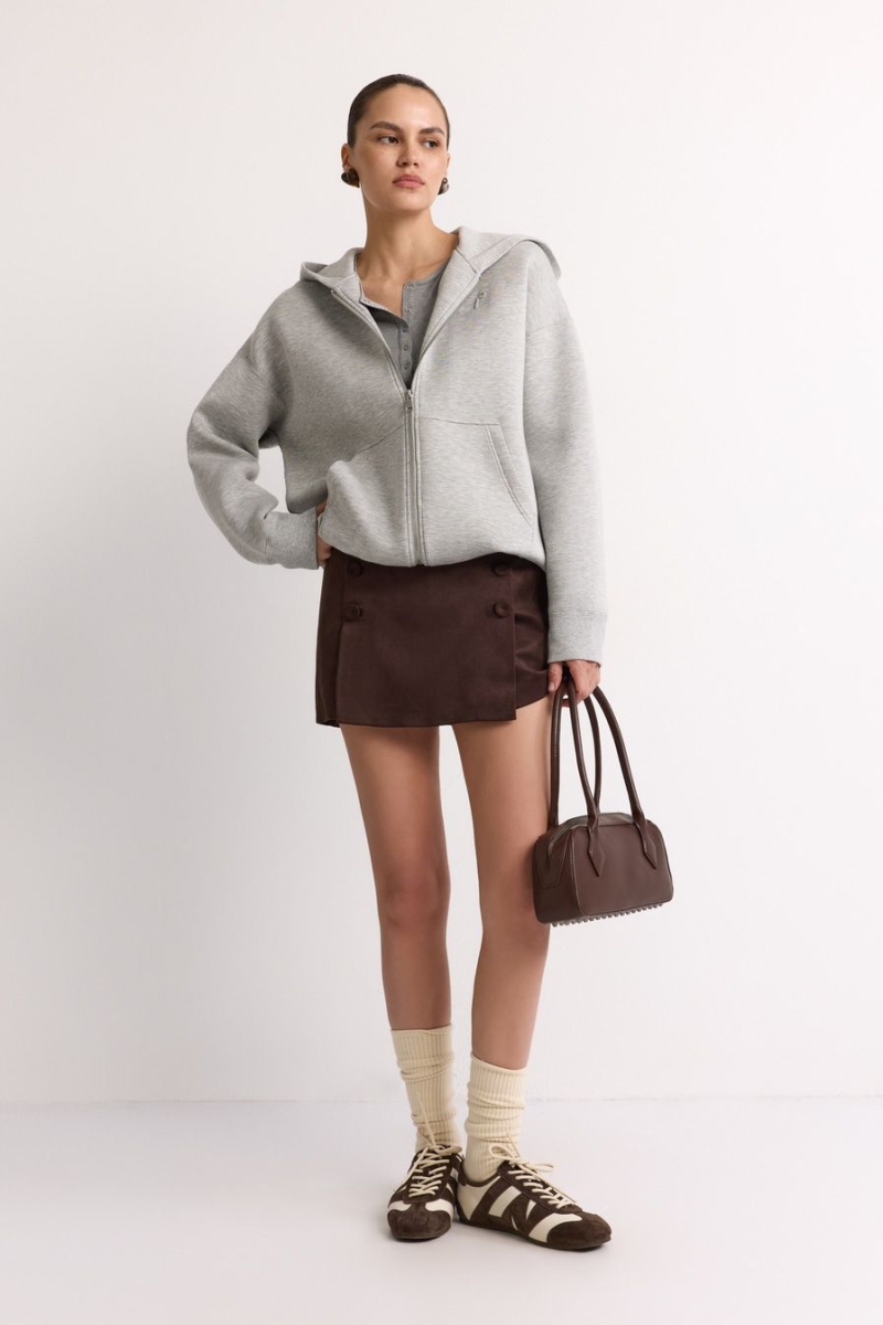 Худи из неопрена на молнии TOPTOP, цвет: серый, TT.054.15833.822 купить онлайн