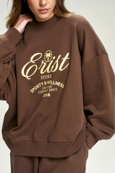 Свитшот Wellness Brown Erist store, цвет: коричневый, НФ-00002805 купить онлайн Свитшот Wellness Brown Erist store, цвет: коричневый, НФ-00002805 купить онлайн