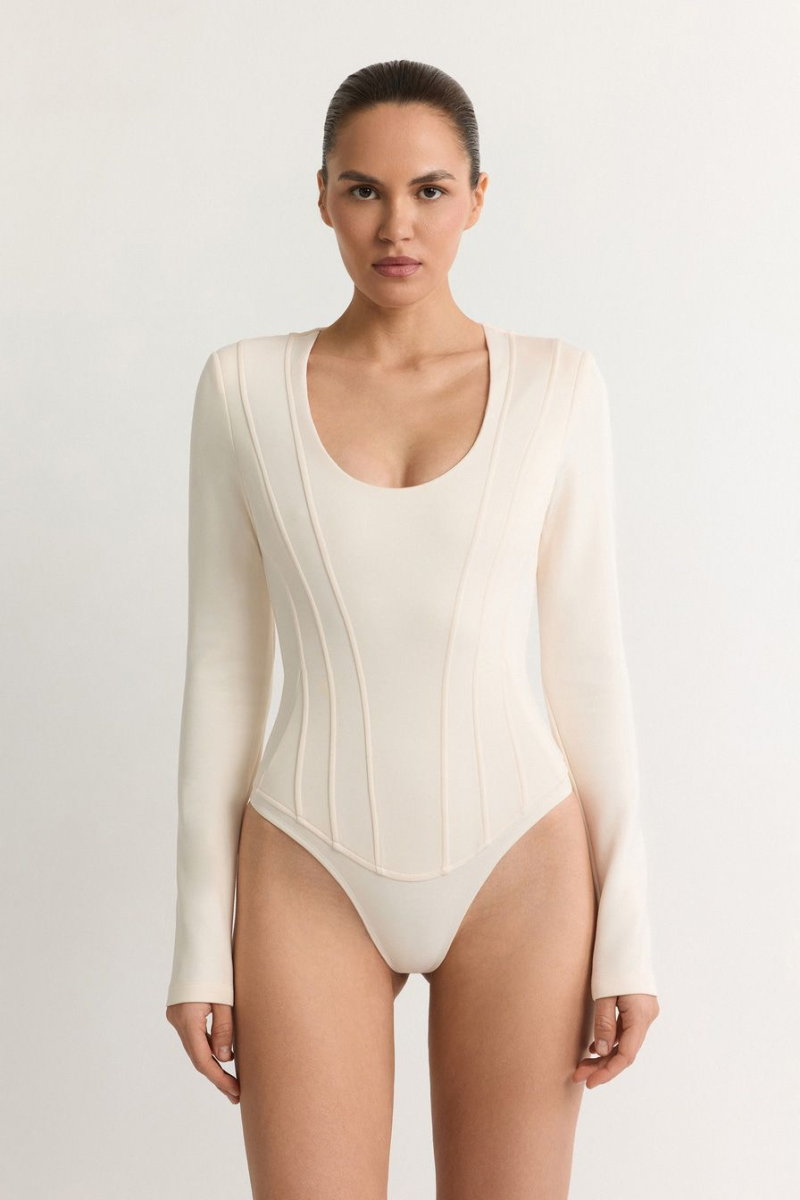 Боди с широкими плечами TOPTOP, цвет: белый, TTS.023.18296.120 купить онлайн